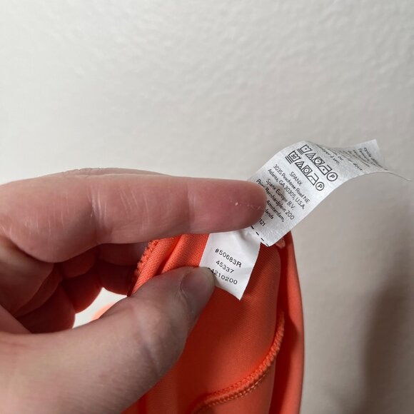 Spanx Womens Airessentials Orange Drawstring Comfort Shorts XL 50683r - Picture 8 of 10